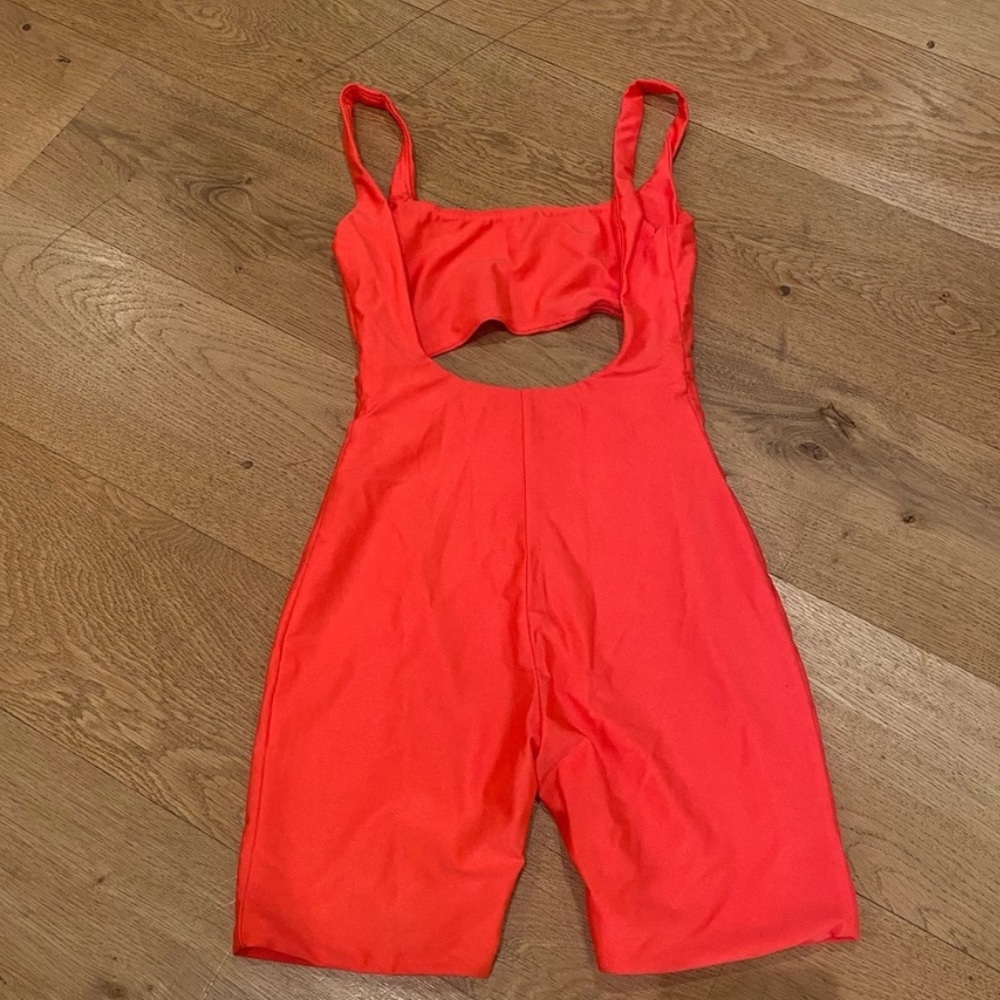 Meshki neon orange play suit